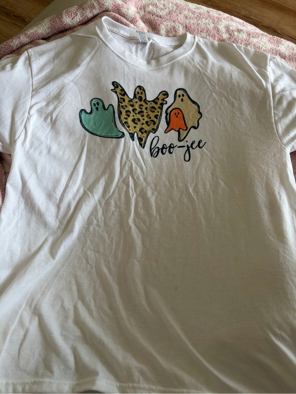 White 'boo-jee' Ghost Graphic Tee